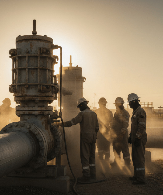 pipeline operators at work