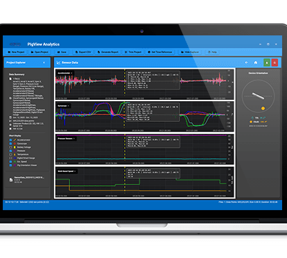 PigView Analytics pig tracking software on laptop